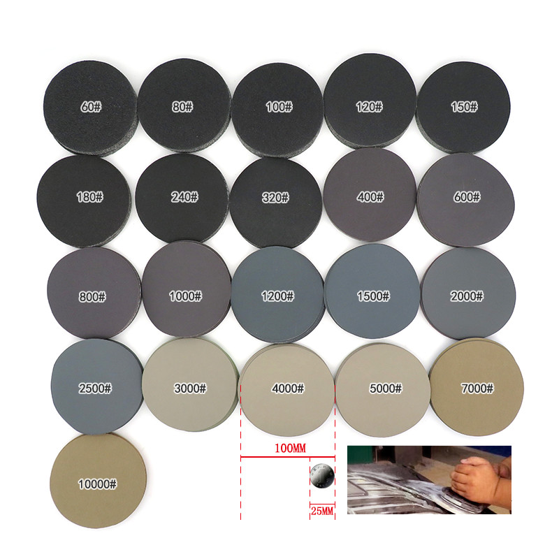 4″(100mm) Hook&Loop Wet/Dry Sanding Disc Sandpaper 996A 60-10000# Grit Polishing