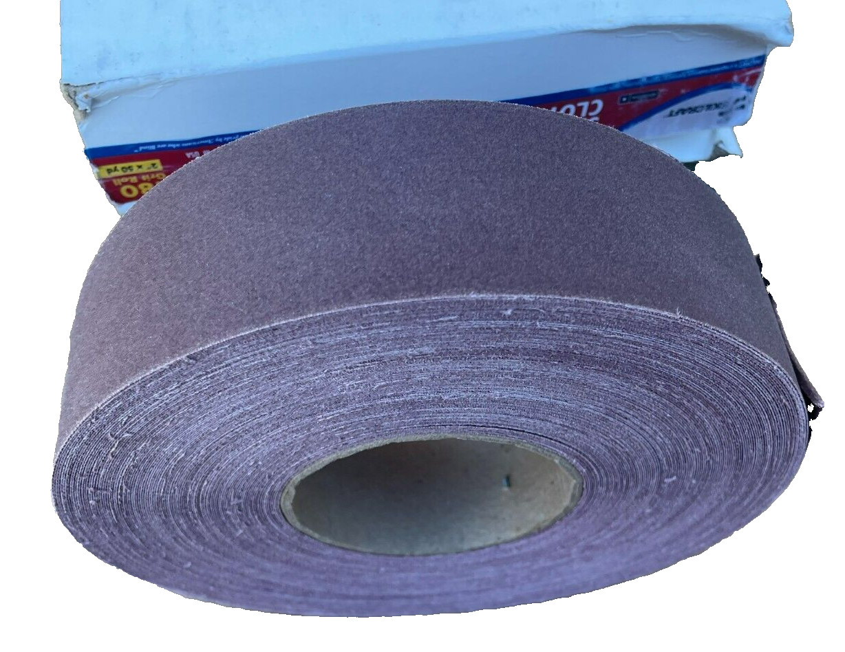 Skilcraft Abrasive Jean Sanding Cloth 180 Grit, 2″ x 50 Yd (Lot of 3)