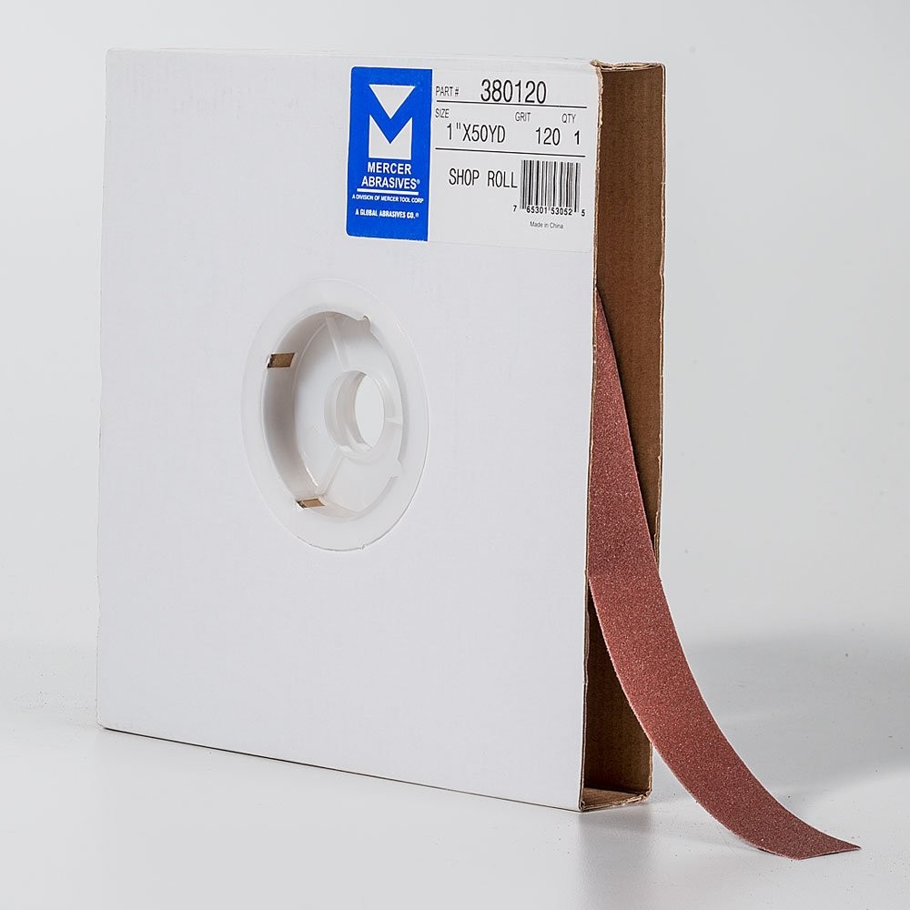1 x 50 yards Shop Roll, 120 Grit Sandpaper, Emery Cloth, Model 380120