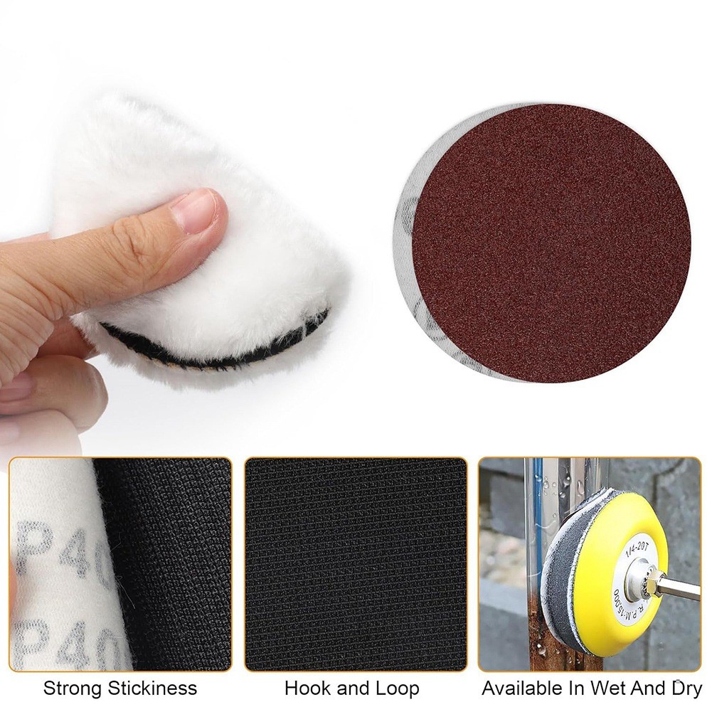 133 PCS 3 Inch Sanding Disc Drill Polishing Kit, 60-10000 Grits Sandpaper2302