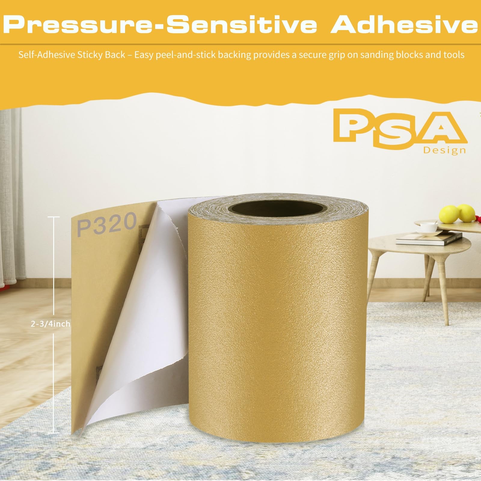 PSA Longboard Sandpaper 80 180 320 Grit Kit 2-3/4″ Wide Stickyback 15 Yards