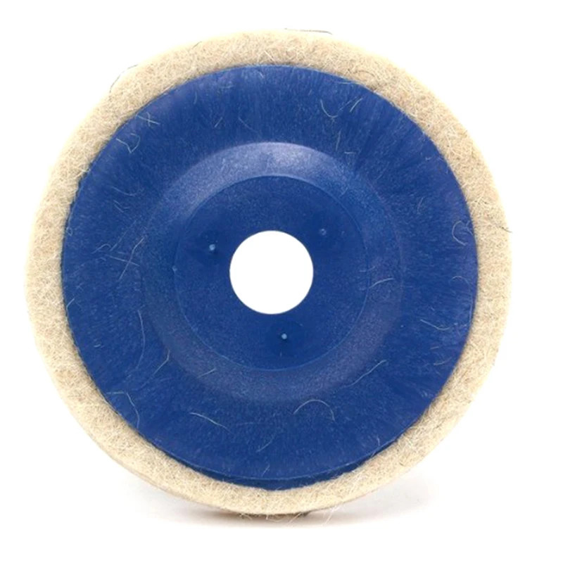 3pcs 100mm Wool Buffing Pads for Angle Grinder Wheel and Felt Polisher Disc