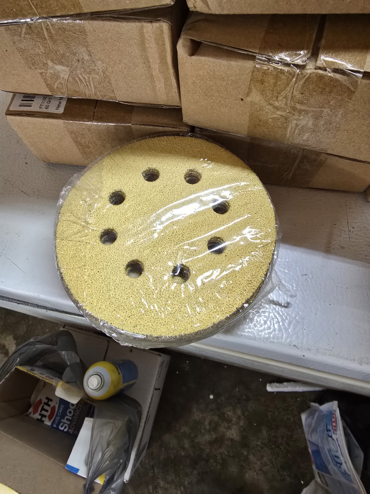 50 Piece Count Box Of 5 Inch 8 Hole Sanding Disc’s 60 Grit