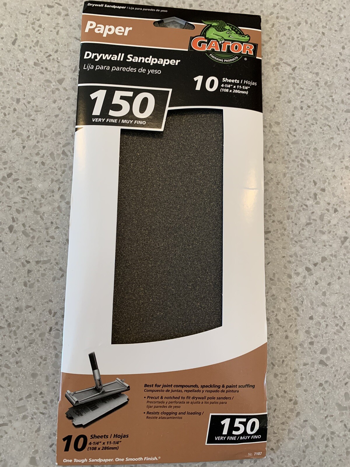 Gator Drywall Sandpaper 10 – Sheets 4.25-in W x 11.25-in L 150-Grit