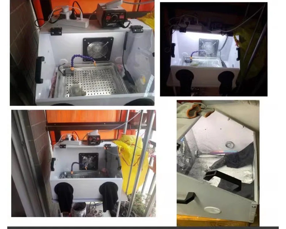 Compact Water Curtain Spray Booth with Negative Pressure Exhaust Fan ForHome Use
