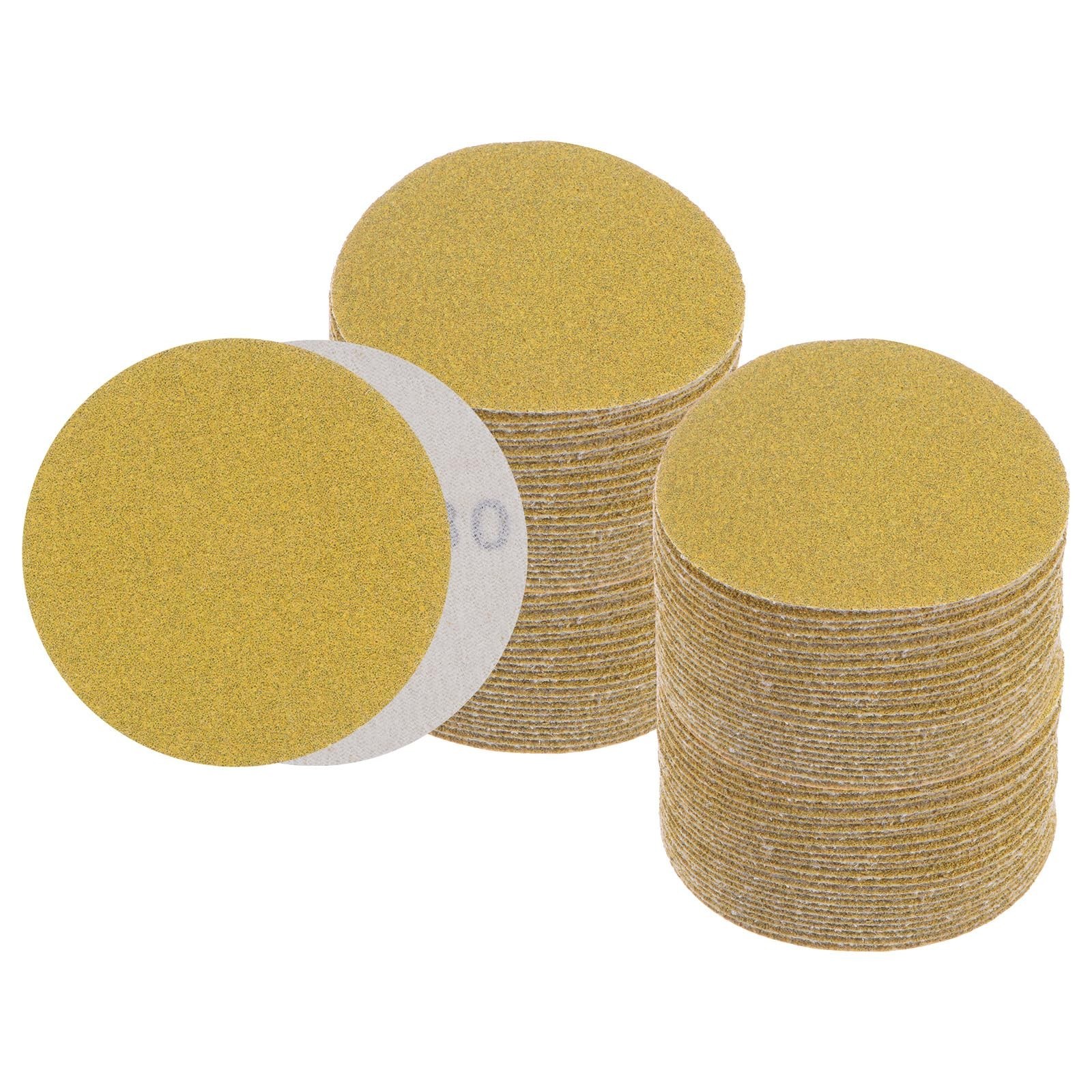 100pcs 3″ Hook and Loop Sanding Discs – 80 Grit Sandpaper for Wood, Metal, Auto