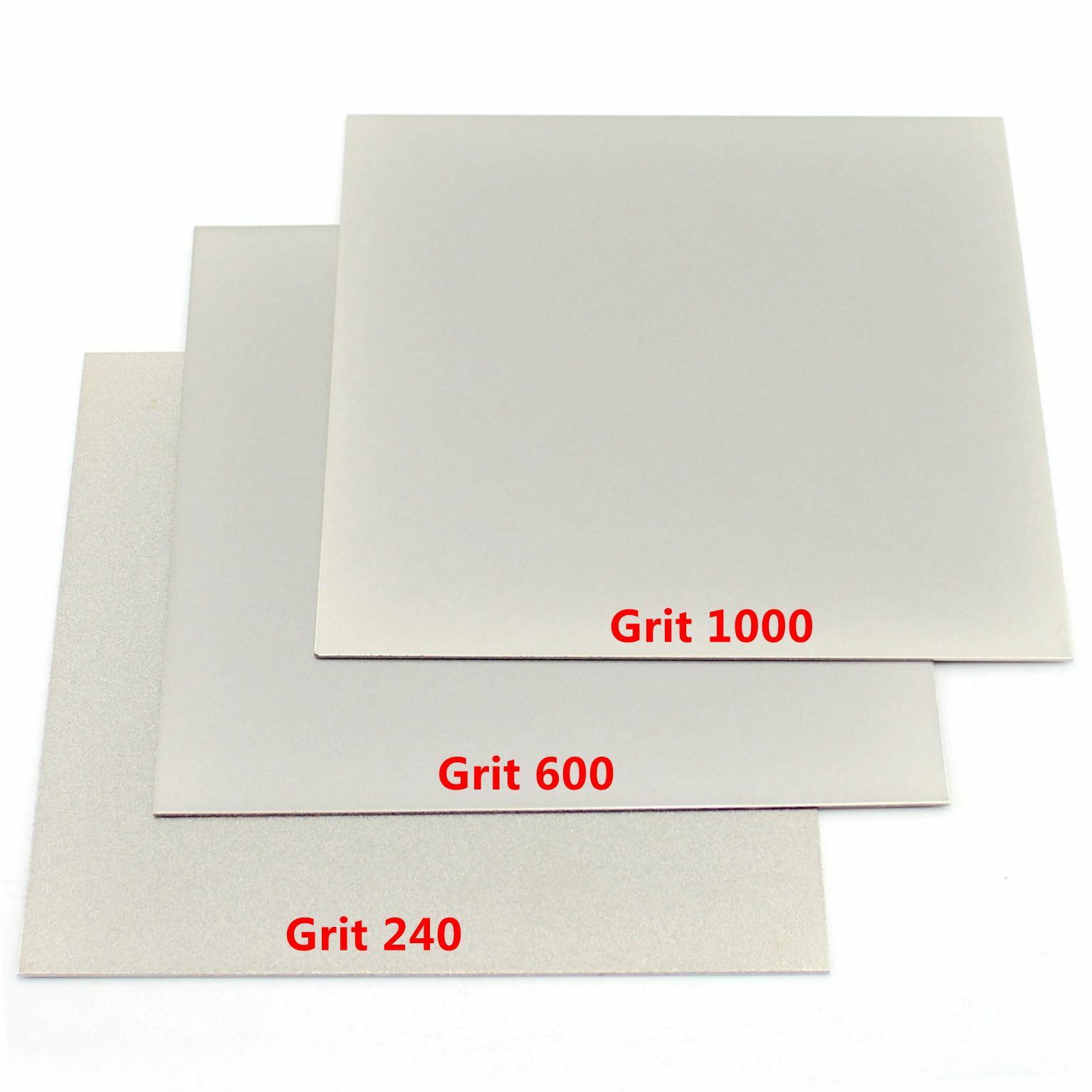 6″ Grit 240 600 1000 Square Sheet Flat Diamond Stone Sharpeners Lapidary Tools