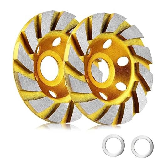 4 Inch Concrete Stone Ceramic Turbo Diamond Grinding Cup Wheel,12 Segs 2 Pieces