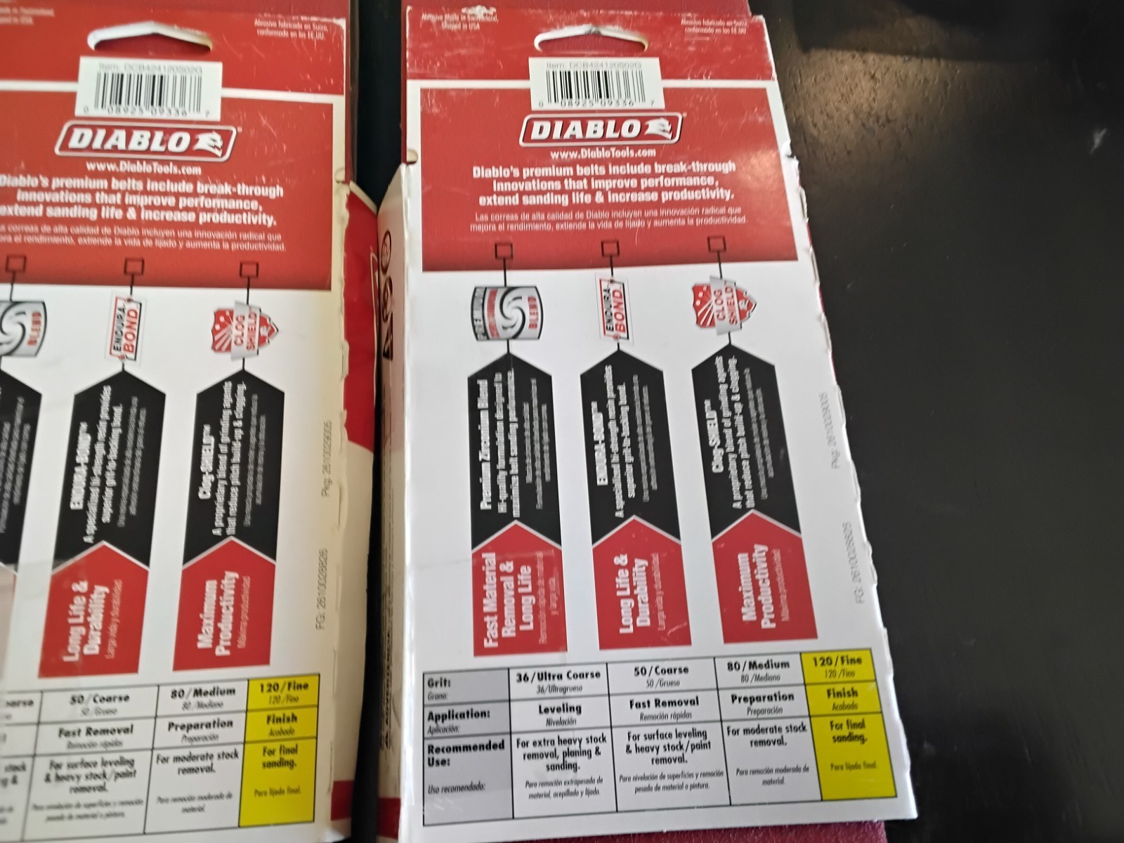 Diablo Premium Zirconium Blend Sanding Belts New 6 Belt Lot 120 Finish