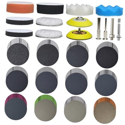 3 Inch 134 PCS Sanding Disc Drill Polishing Kit – Hook & Loop Wet/Dry