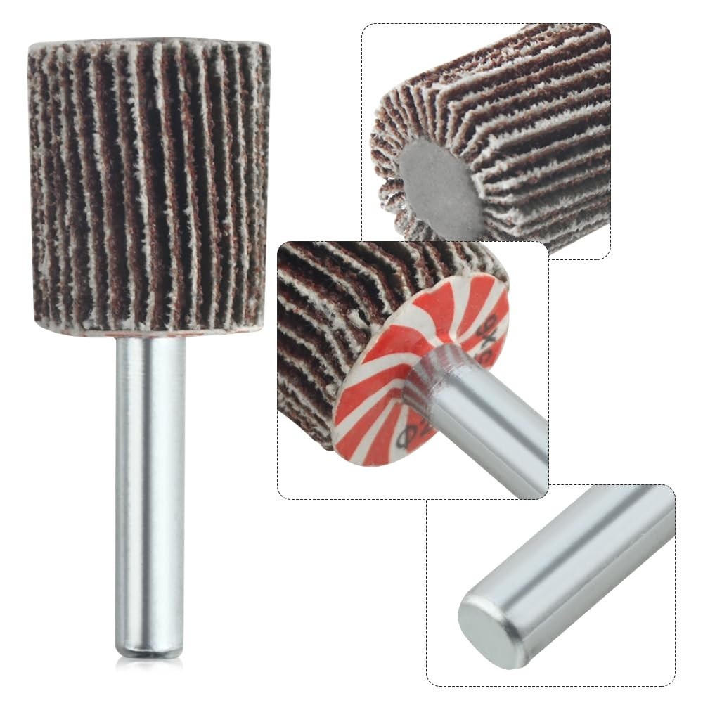Versatile 10-Pack 3/4″ x 1″ Flap Wheels – High-Quality 80 Grit for Wood & Metal