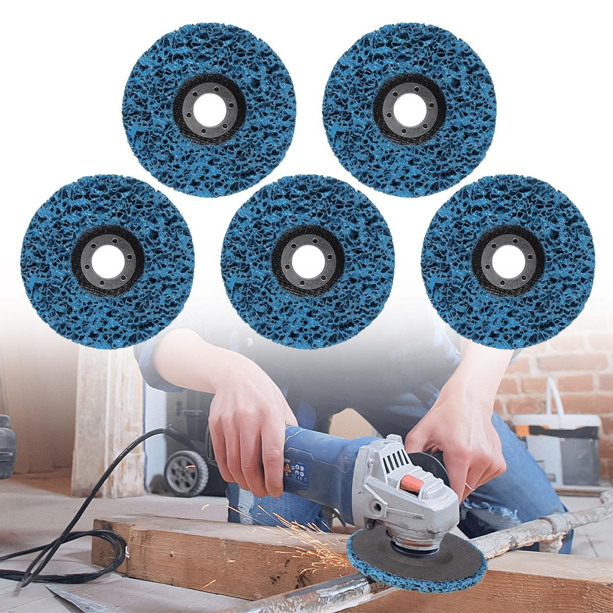 5pcs Nylon Grinding Disc 115mm for Stainless Steel Surface Preparation Work