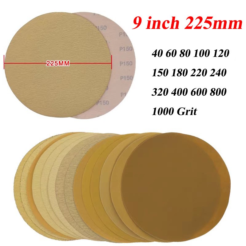 9 Inch 40-1000 Grit Sanding Discs Round Sander Paper Hook and Loop Sandpaper Pad