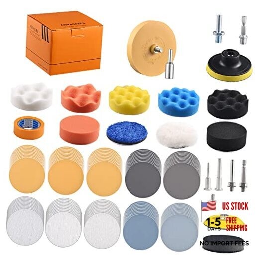 3 inch Drill Polishing Kit Buffer Sanding Attachment Car 3in Buffer 122Pack