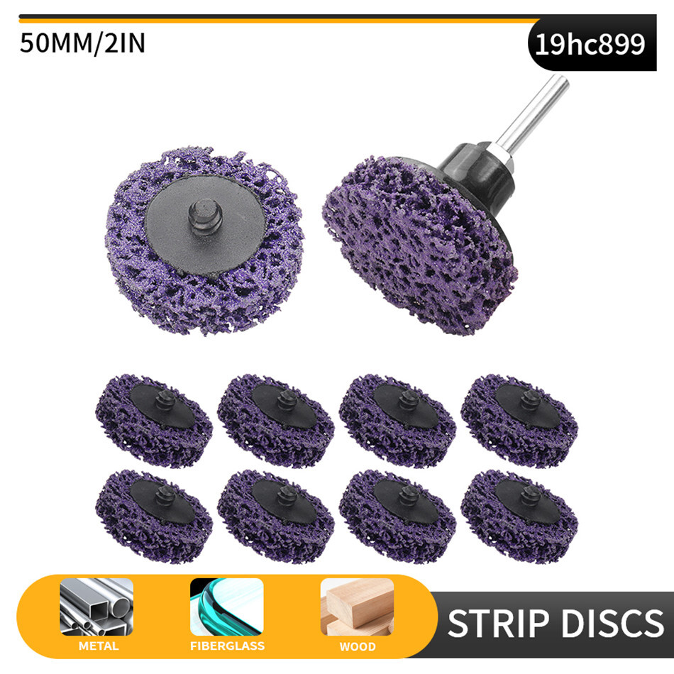 10Pcs 50mm Quick Change R-type Easy Strip Disc 2” For Clean Angle Grinder Tool