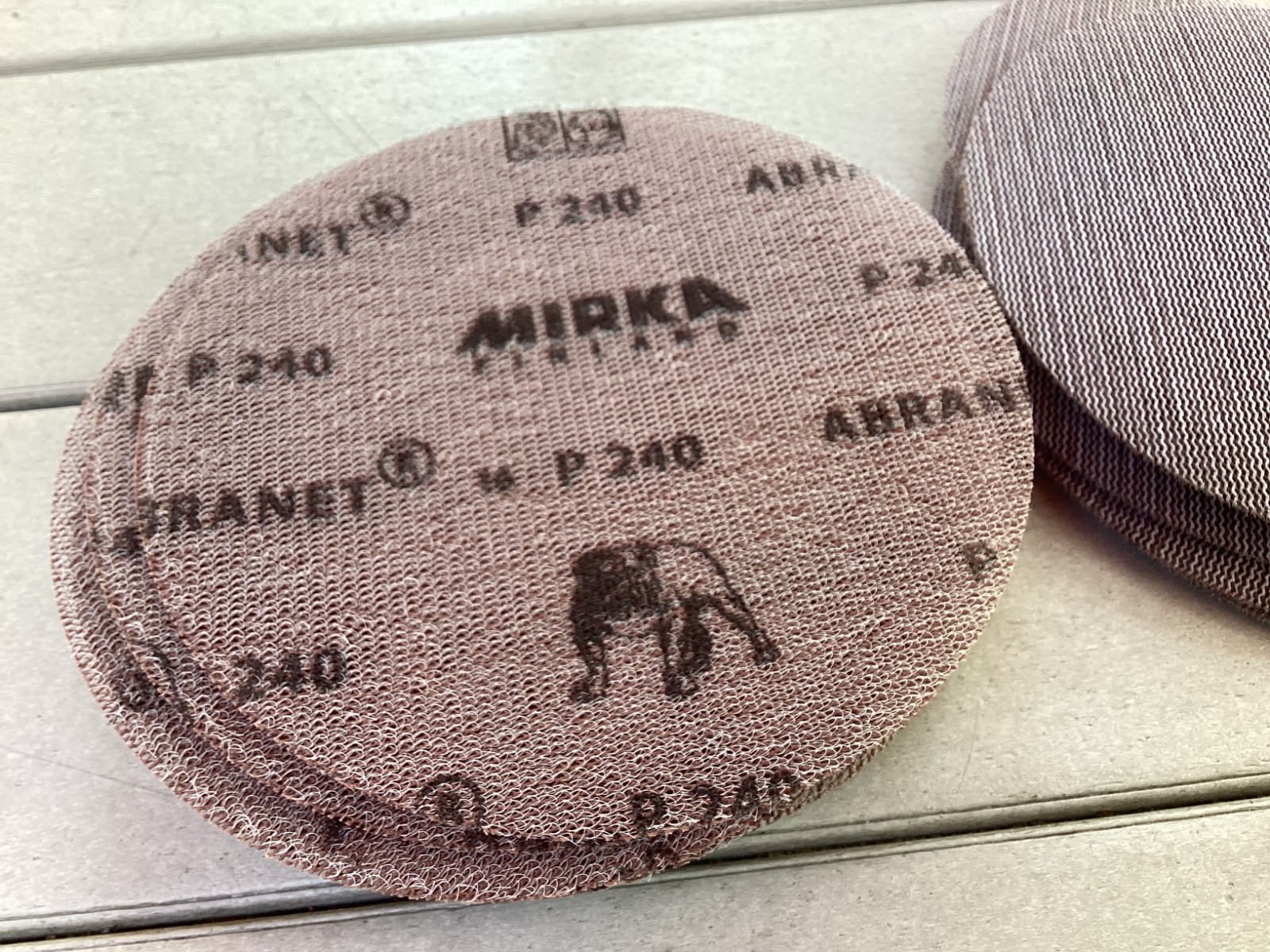 Mirka Abranet Sandind Disc’s 5″, P-240 grit, 22pcs. Hook and loop.