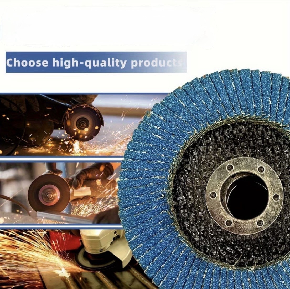 4-1/2″ Zirconia Flap Disc – 7/8” Arbor Hole – Angle Grinder 40/60/80/120 Grits