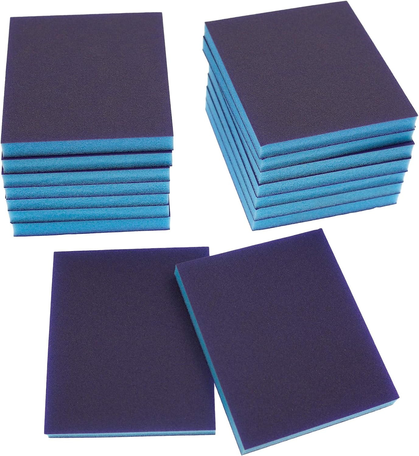 Sanding Sponge, 220 Grit, 16Pcs | Washable, Wet and Dry, for Plastic, Wood, M…