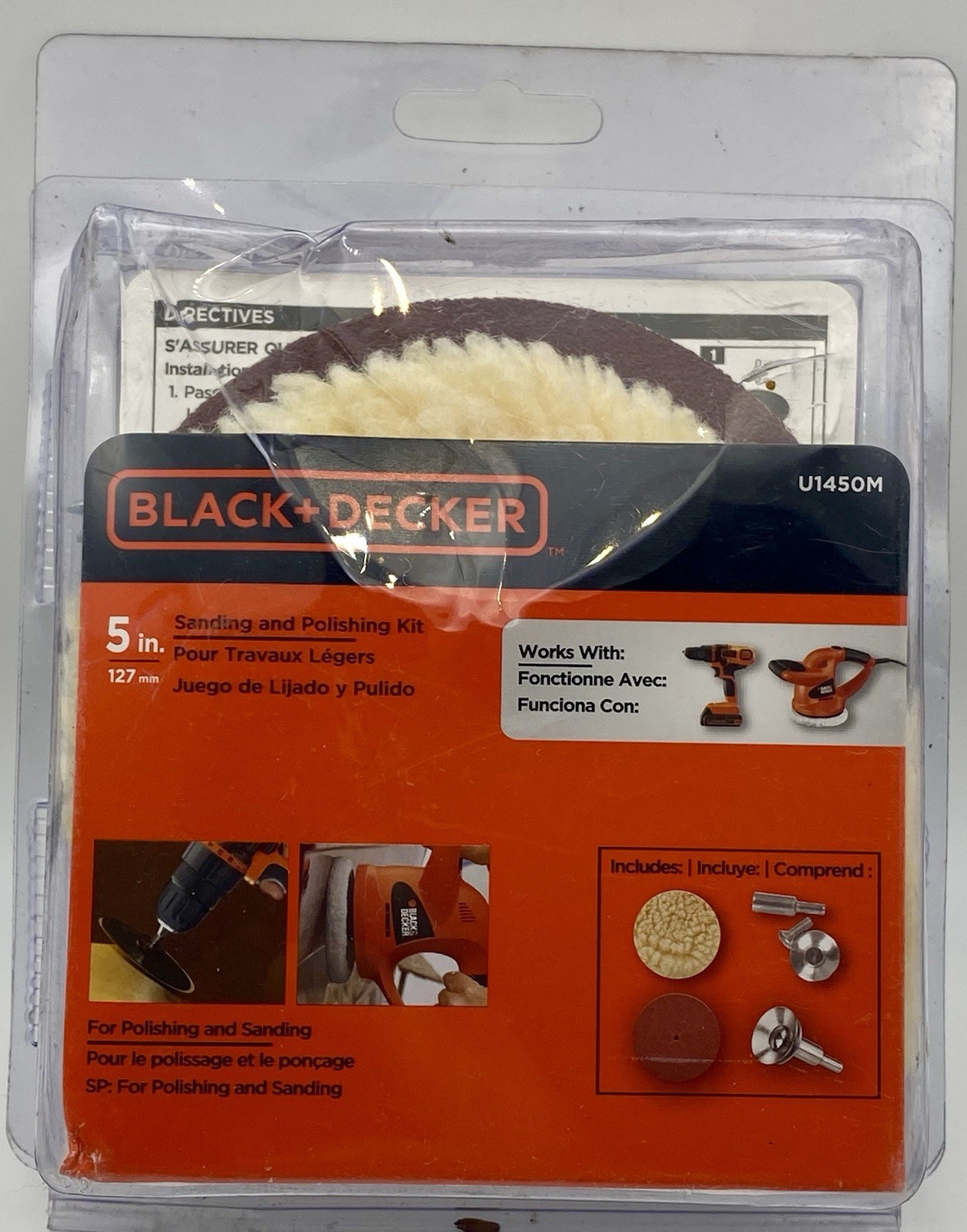 Brand New! BLACK & DECKER 5″/127MM DRILL SANDING AND POLISHING KIT