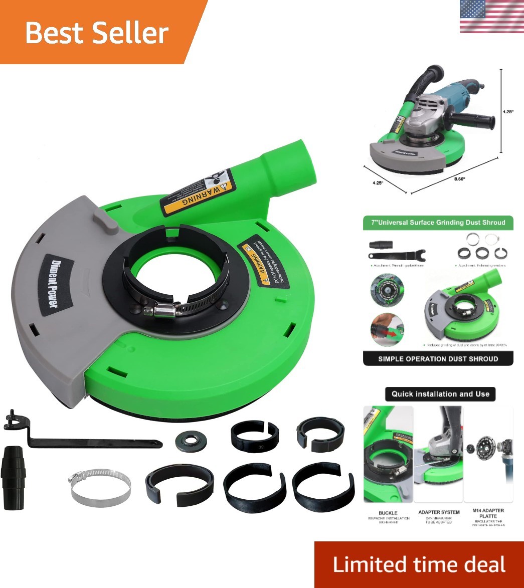 Ultimate 7-Inch Angle Grinder Dust Shroud – Spring Seal, Edge Access, & More