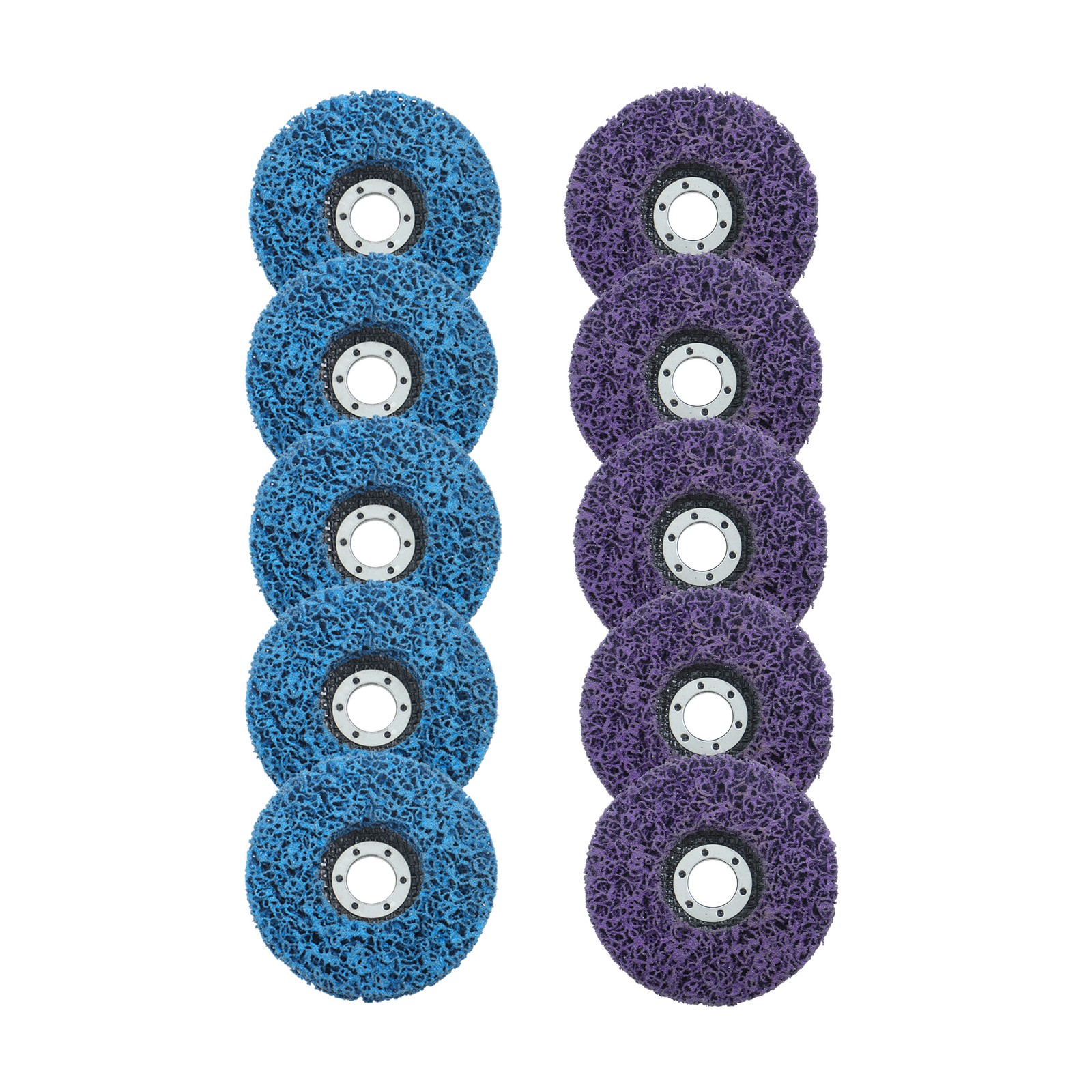 10 Pack: 4-1/2″ x 7/8″ Diamond Discs Stripping Wheel (5 pcs purple & 5 pcs blue)