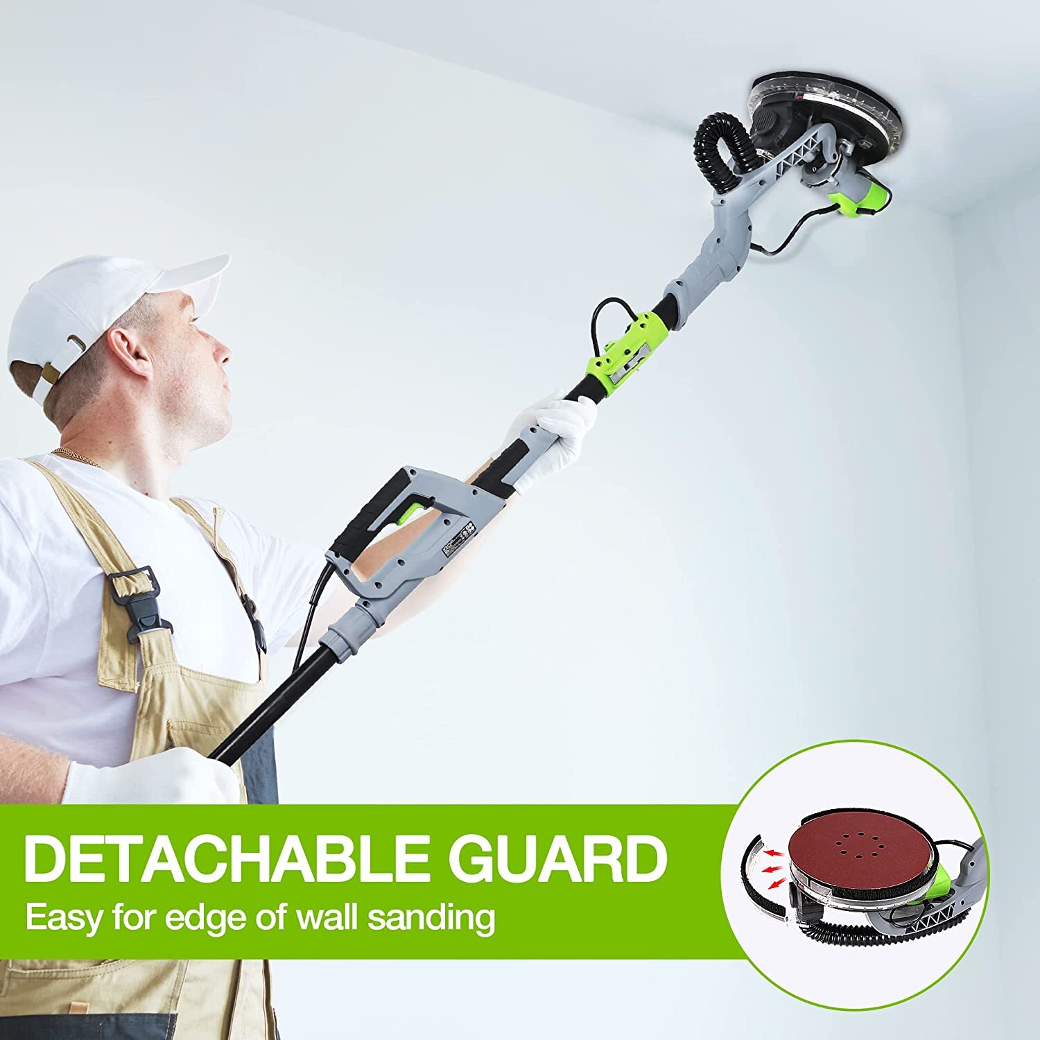 WORKPRO Drywall Sander, 720W Electric Sander with Vacuum, 7 Variable Speed NEW