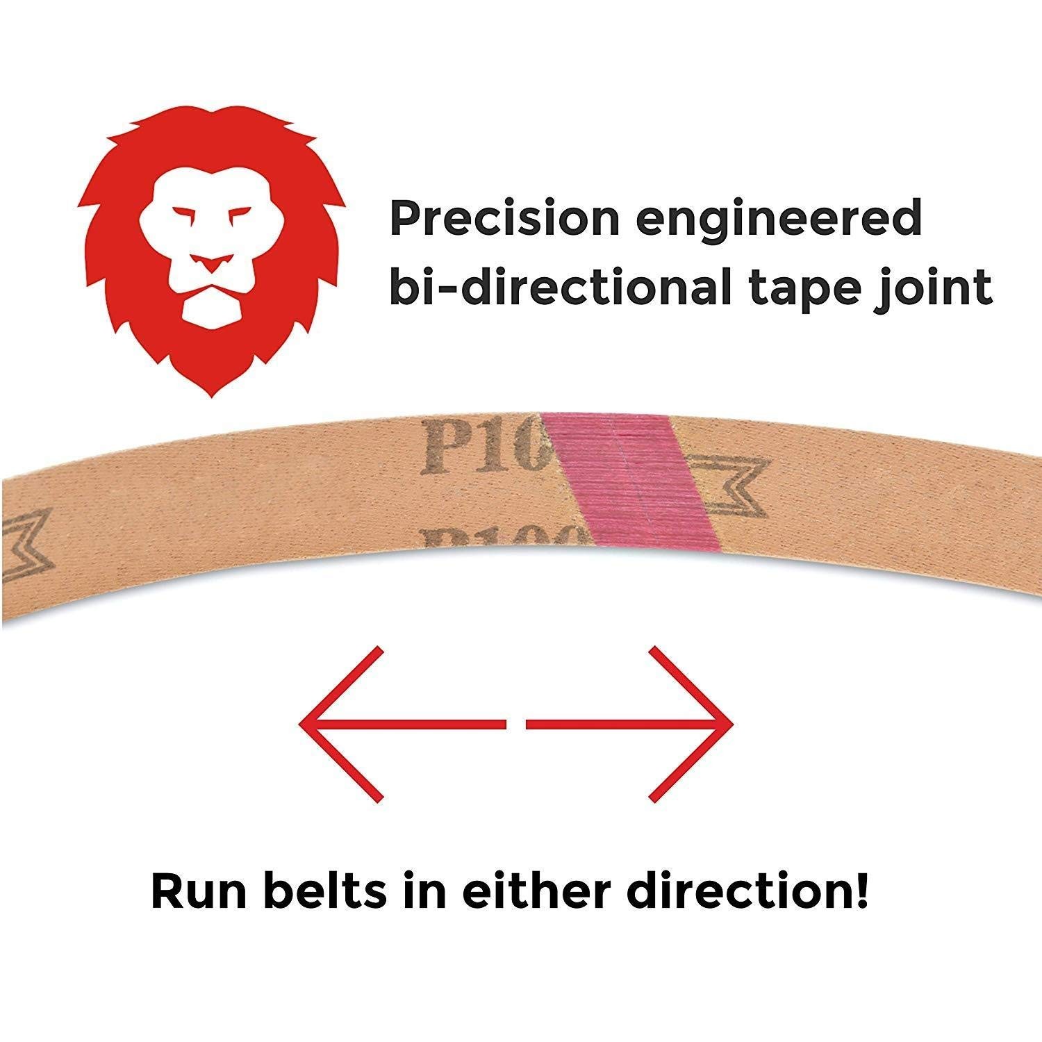 6 PCS Silicon Carbide Sanding Belts 2×72 Inch Extra Fine Grit 600 800 1000