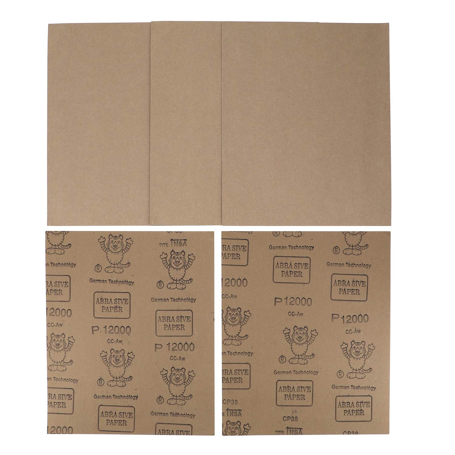 9×11 inch 5 Sheets Sandpaper, Wet or Dry 12000 High Grit Extra Fine Sand Pape…