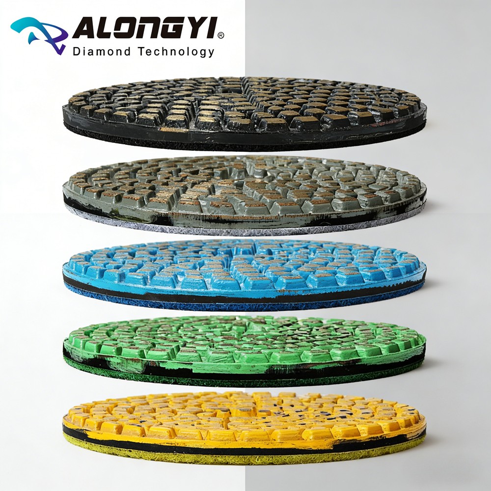 5″ 5PCS Concrete125mm Floor Grinding Disc Sintered Metal Bond Wet Dry Use