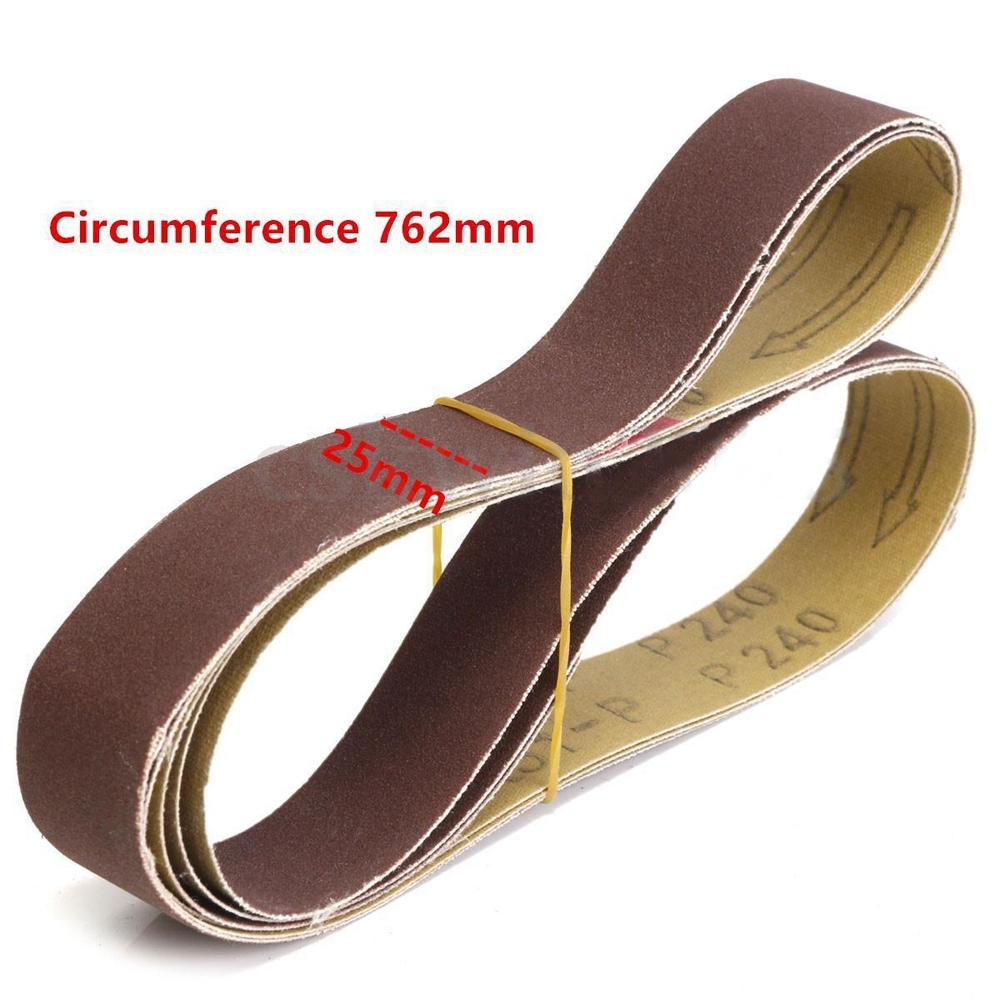 3 Pack 1″ x 30″ Sanding Belts, 240 Grit,AL Oxide 762 x 25mm