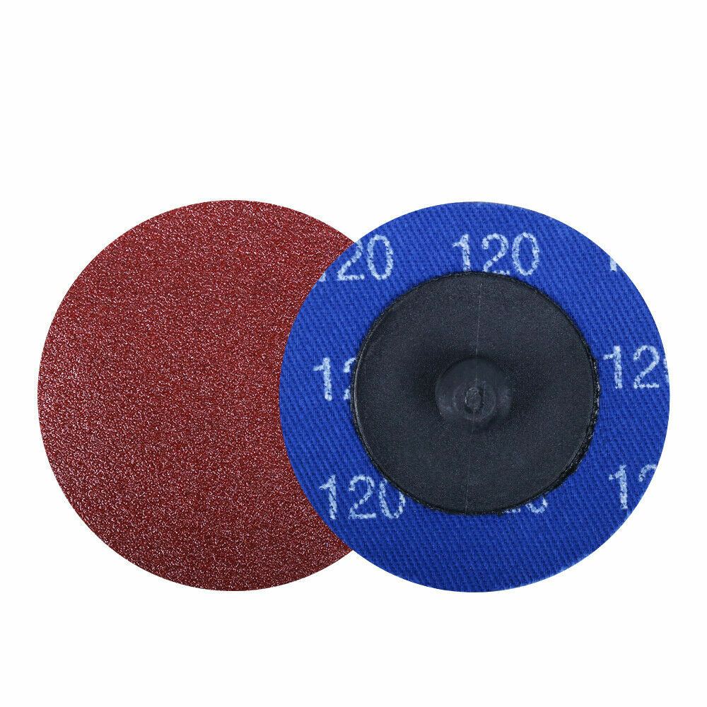 50PCS 2in 24 36 60 80 Aluminum Oxide Roll Lock Die Grinder Sanding Grinding Disc
