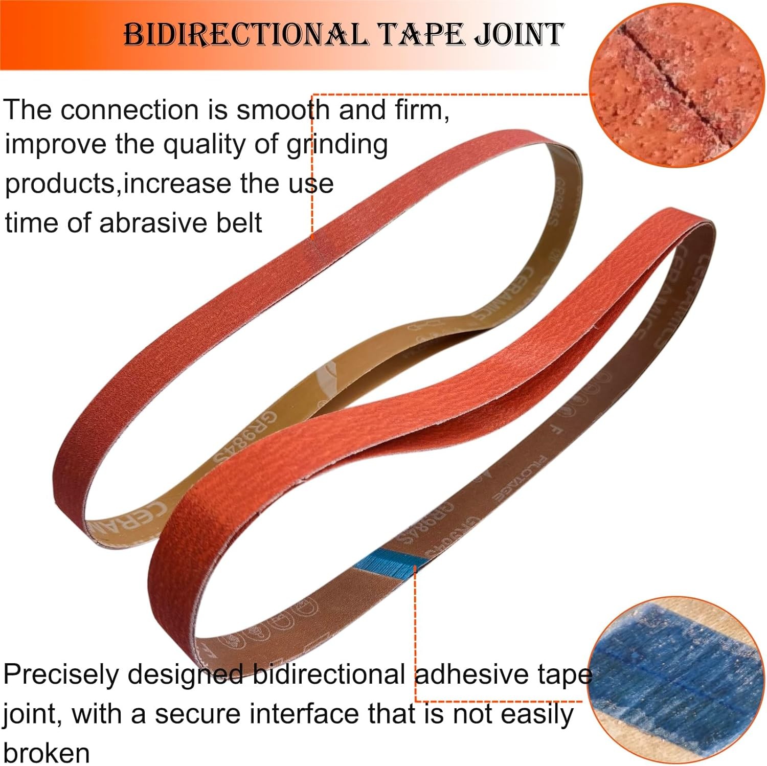 8 Pack 1 x 30 Inch Metal Grinding Ceramic Sanding Belts Kit – 40 60 1×30 in