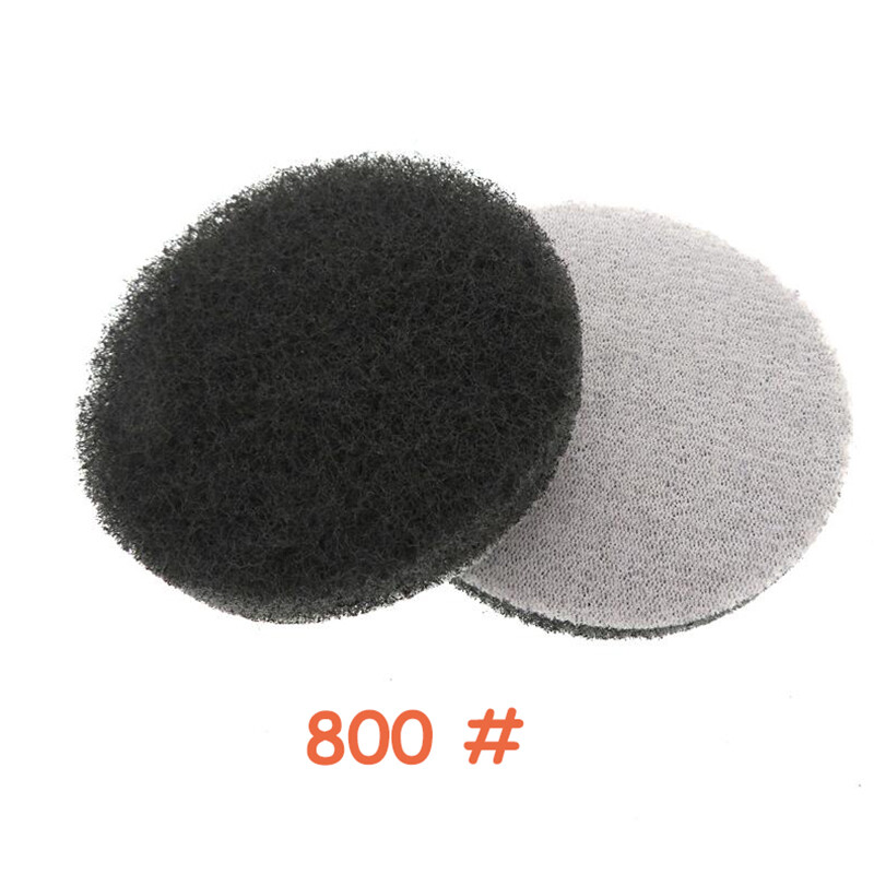 3″ Nylon Fiber Scouring Pad Hook & Loop 75mm Abrasive Cleaning Pad 240-3000 Grit