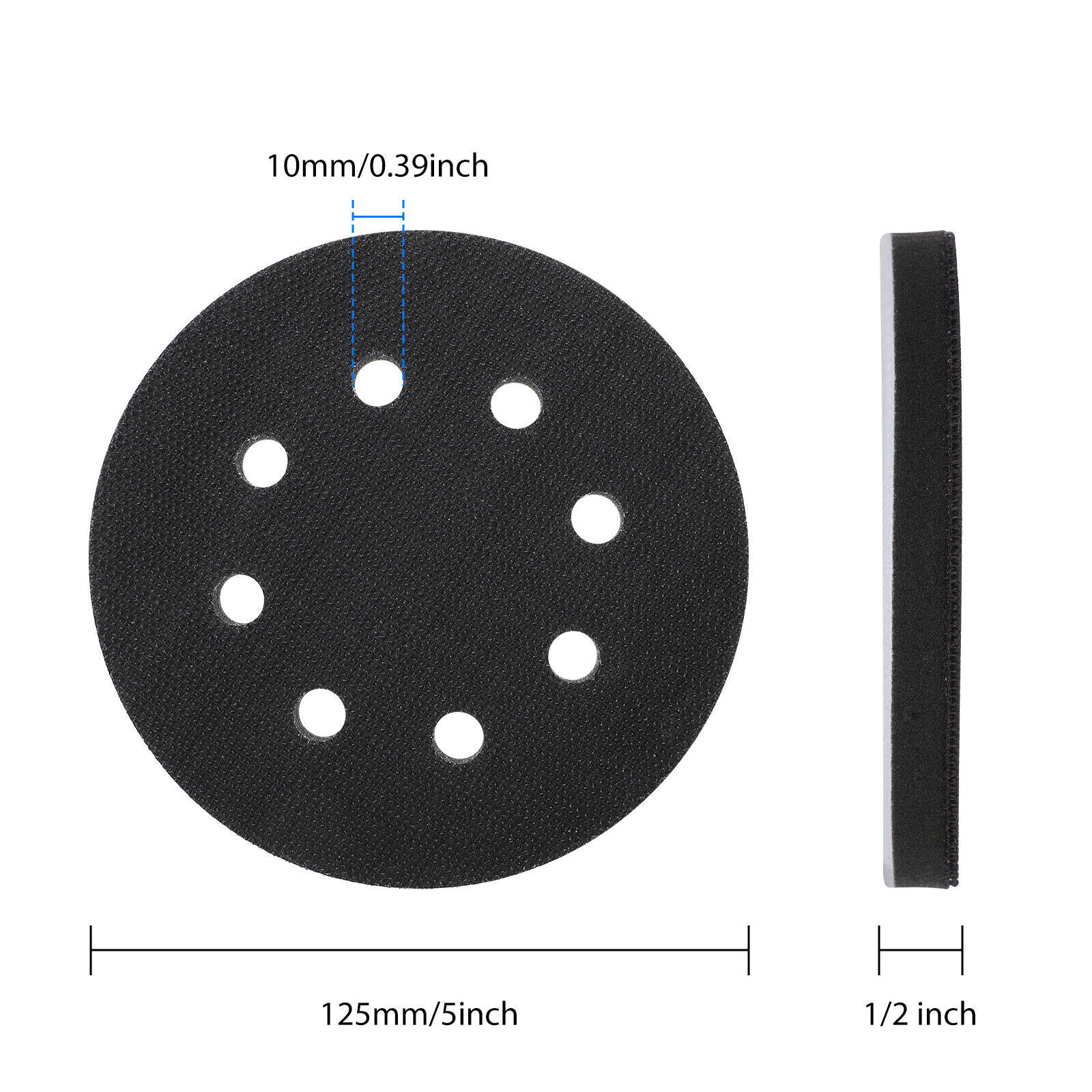 2PCS 5in Foam Cushion Orbital Sander Interface Buffer Pad Sander Buffer Pad