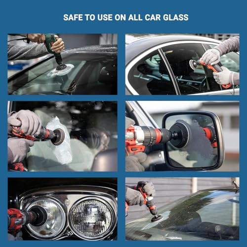 21003 DIY Windshield Polishing Kit for Electric Drills – Restore Clarity to