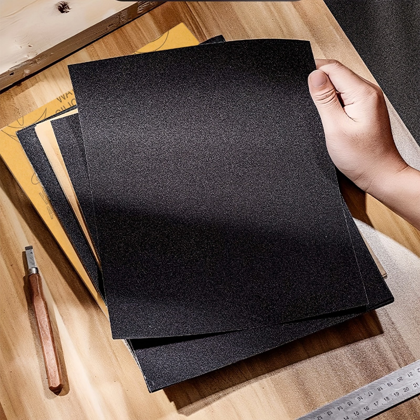 100Pc 9×11″ 320 Grit Wet Dry Sandpaper Silicon Carbide Sanding Paper Polishing