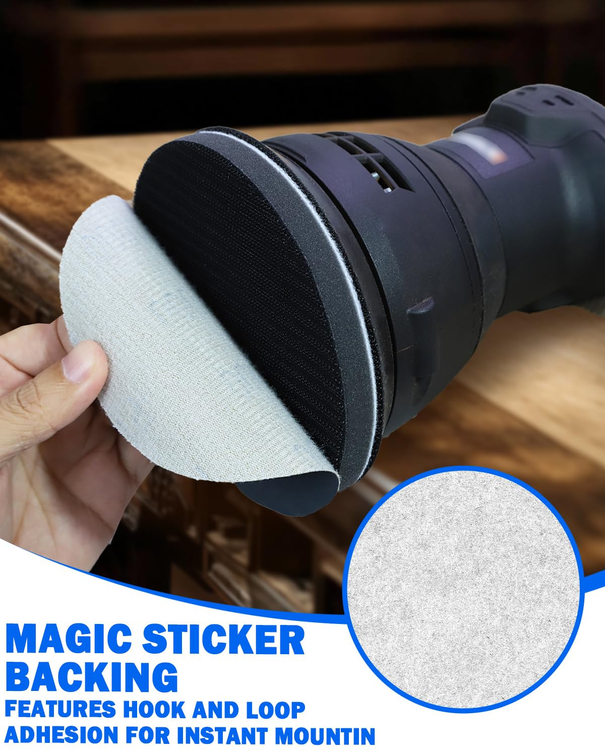 70Pcs 6 Inch Wet Dry Sanding Paper Discs Hook and Loop, 5000 3000 2000 1000 800