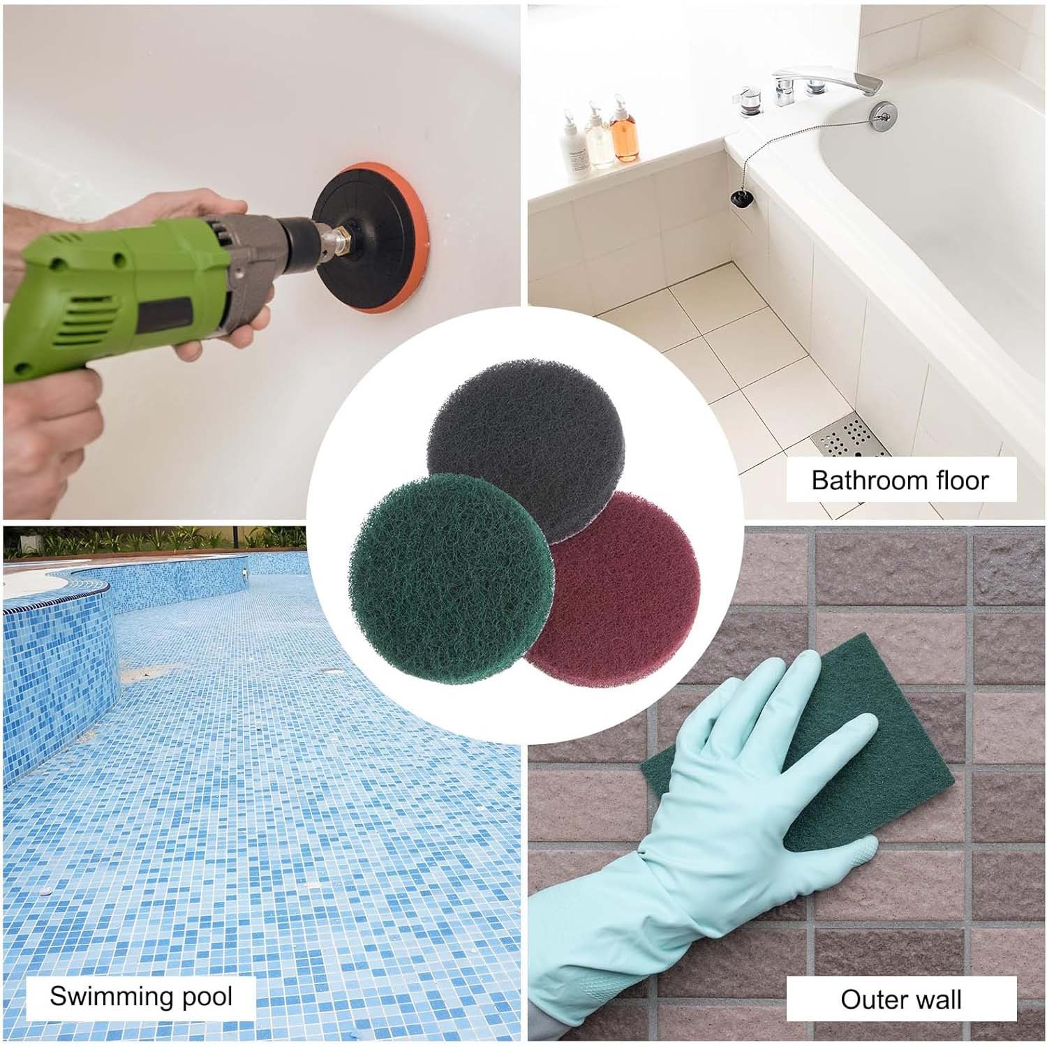 3″ 75mm Nylon Fiber Scouring Pads Hook & Loop Abrasive Cleaning Pad 240~2000Grit