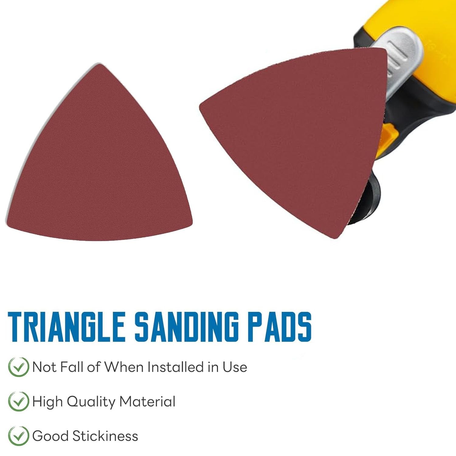 120 PCS 1200 Grit Triangle Sanding Pads Aluminum Oxide Multitool 80mm 31/8″