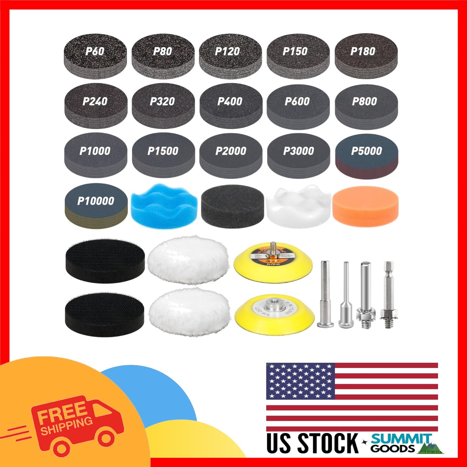 174 PCS Hook and Loop Sanding Discs – Ultimate 3 Inch Grit Range Essentials