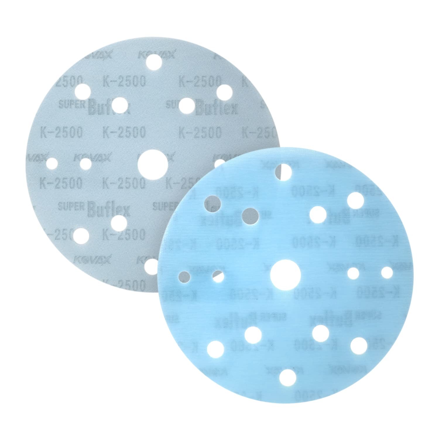 Eagle Abrasives Super Buflex Flexible Dry 6 Inch Sanding Discs Blue K-2500 15
