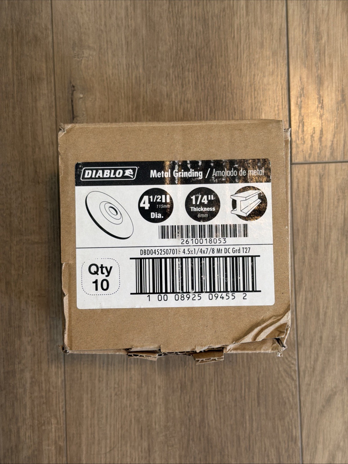 10 PACK Diablo 4 1/2 in 4.5” Metal Grinding Disc Wheel DBX045250701 Type 27 🔥