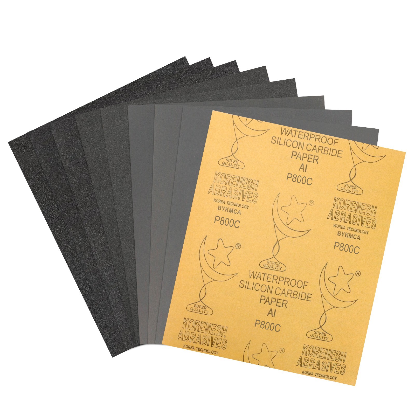 Silicon Carbide Wet Dry Sandpaper Assorted Waterproof Sanding Paper Polishing
