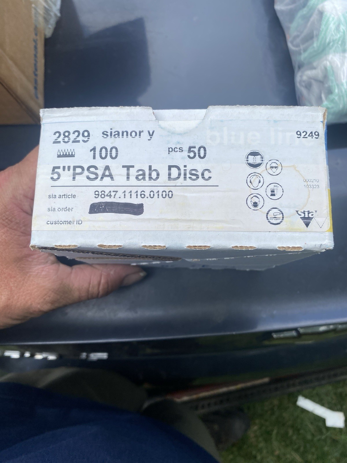 5” PSA tab disc 100grit 50 Count Lot Of 14 Total New