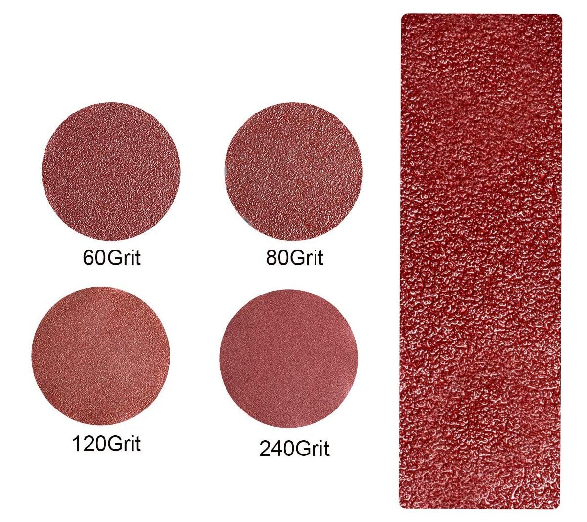3 x 21‘’ Sanding Belt, 60 80 120 240 Grit Aluminium Oxide Abrasive -5pcs