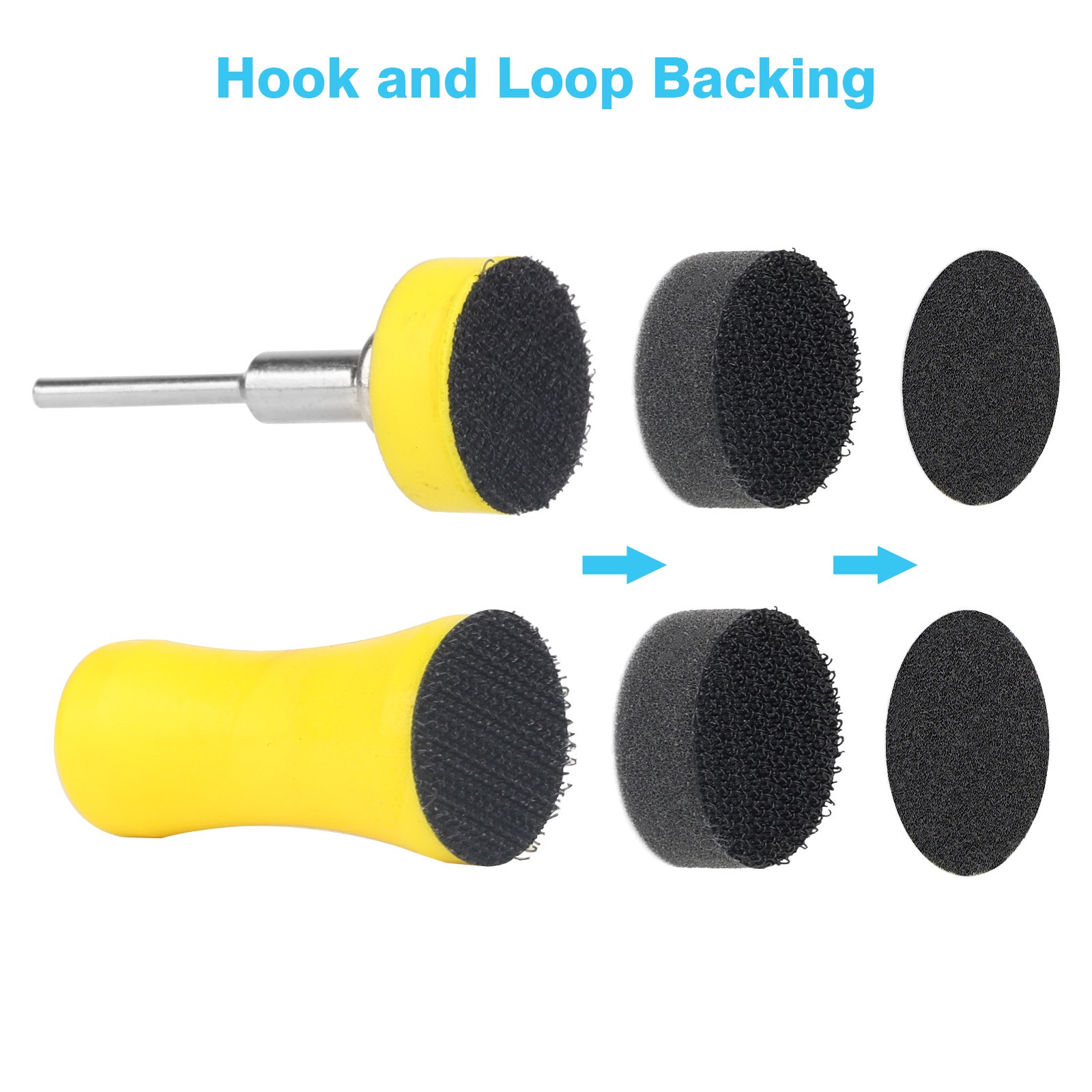 405x 1″ Hook Loop Sanding Discs Polishing Pad Drums Kit 80-10000Grit for Dremel
