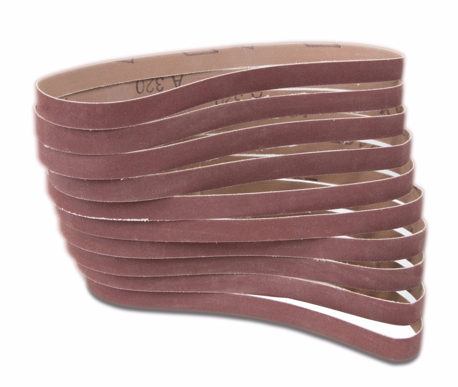 WEN 6307SP320 320-Grit 1/2 x 18-Inch Sanding Belt Sandpaper (10 Pack)