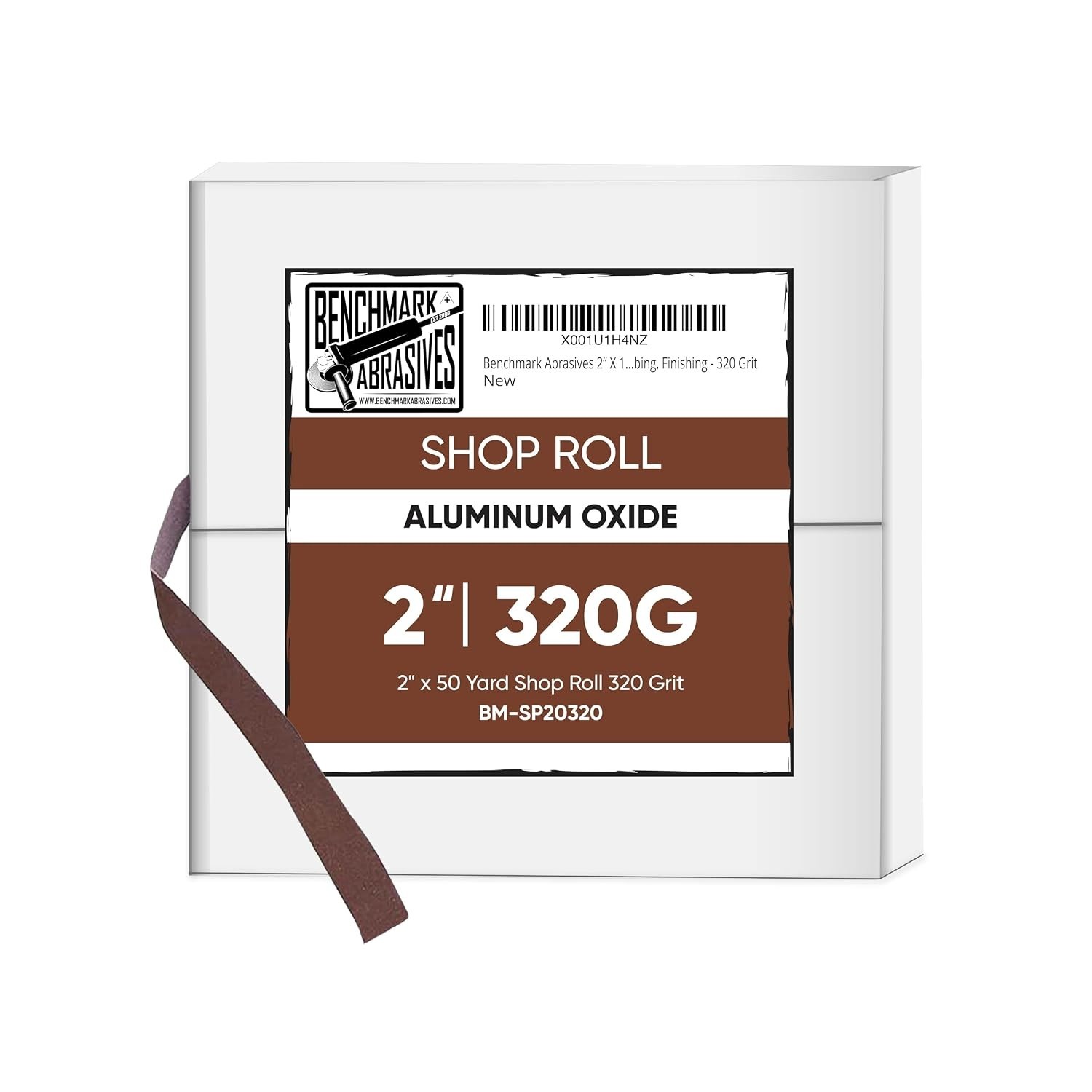 Versatile 2″ x 150′ Aluminum Oxide Emery Cloth Roll – Industrial Grade 320 Grit
