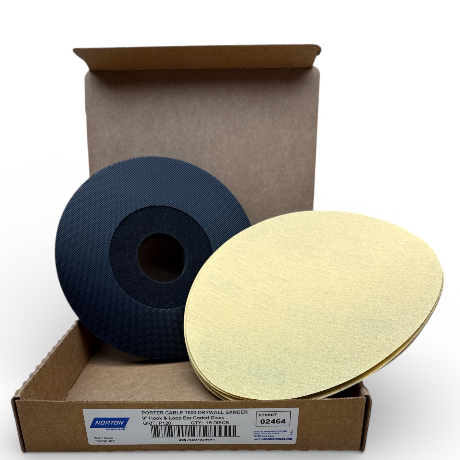 Norton 9″ Drywall Sanding Disc for Porter Cable 7800 w/ free Backup Pad (15 ct)