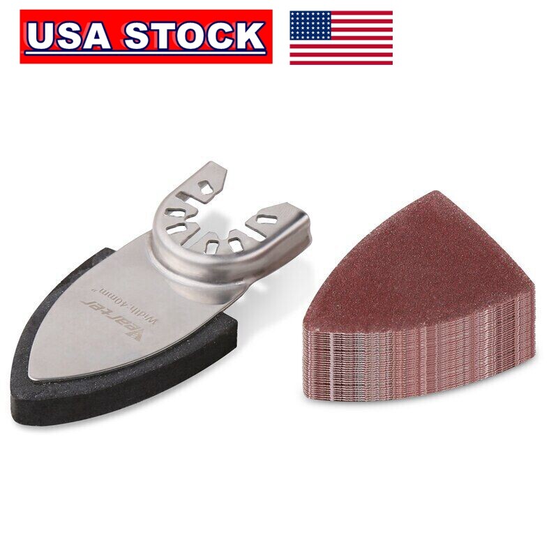 31PCS 40mm Triangular Finger Oscillating Multi Tool Sanding Pads Kits for Bosch